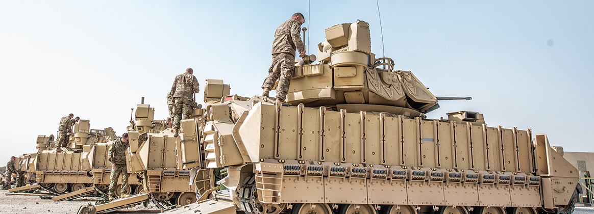 M2A3 Bradley Fighting Vehicles deploy to Northeast Syria