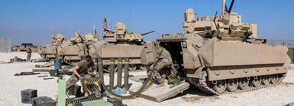 M2A3 Bradley Fighting Vehicles deploy to Northeast Syria